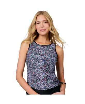 Women's Full Side Shirring Tankini Top