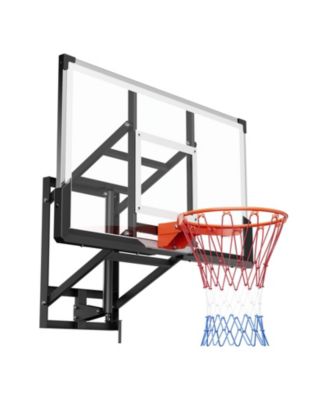 54 Inch Wall Mount Basketball Hoop with Adjustable Backboard