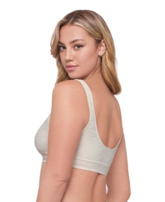 Women's Supportive Novelty Banded Cinch Front Bikini Swimsuit Top