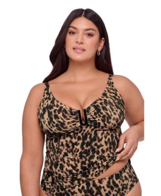 Women's Supportive and Sculpting U-Wire Tankini Swimsuit Top