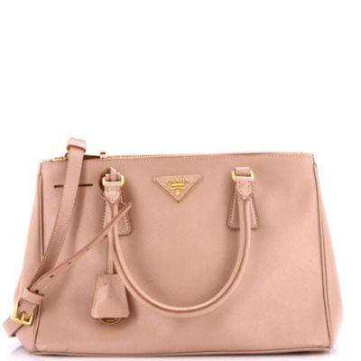 Medium Double Zip Lux Tote Saffiano Leather
