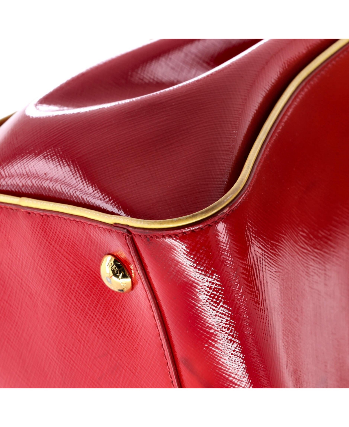 Pre-Owned Prada Medium Promenade Bag Vernice Saffiano Leather