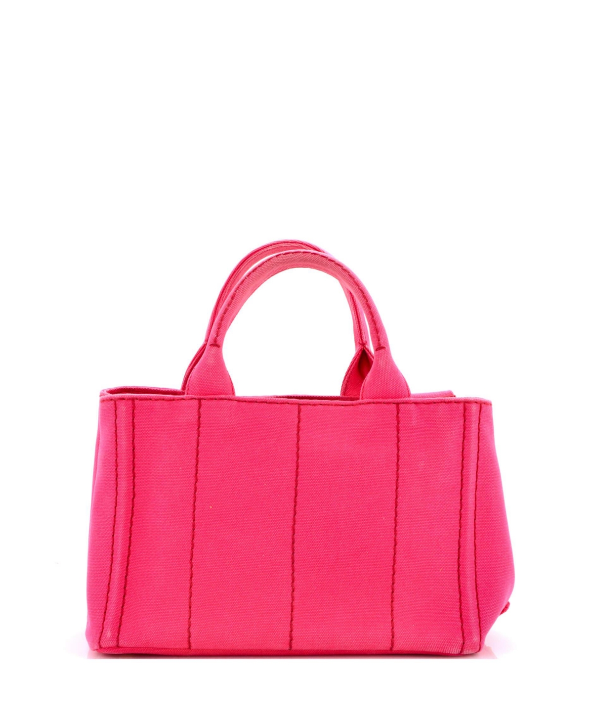 Pre-Owned Prada Small Canapa Convertible Shopping Tote Canvas