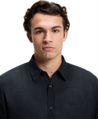 BOSS By Men's Linen Regular-Fit Dress Shirt