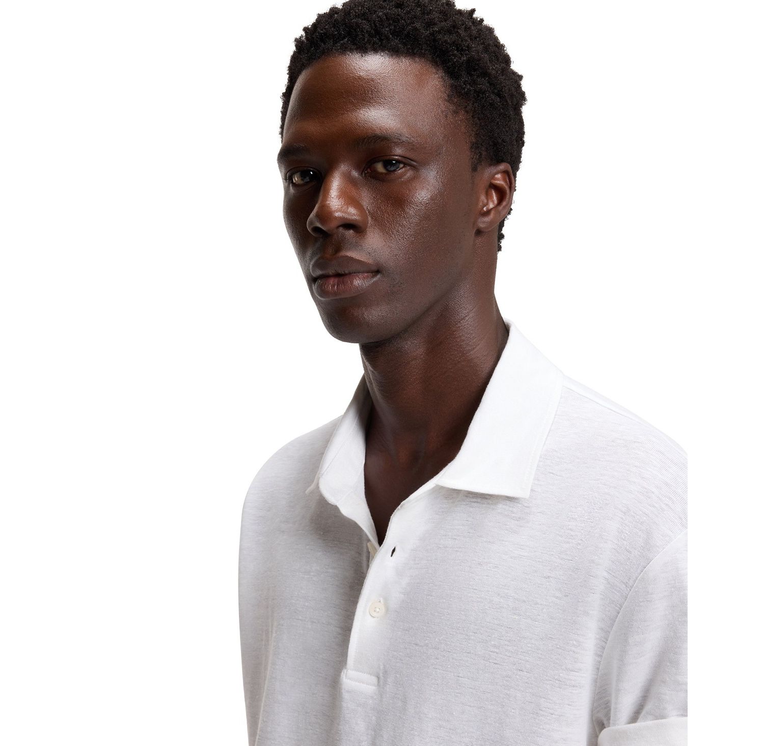 BECKHAM x BOSS Men's Linen Polo Shirt