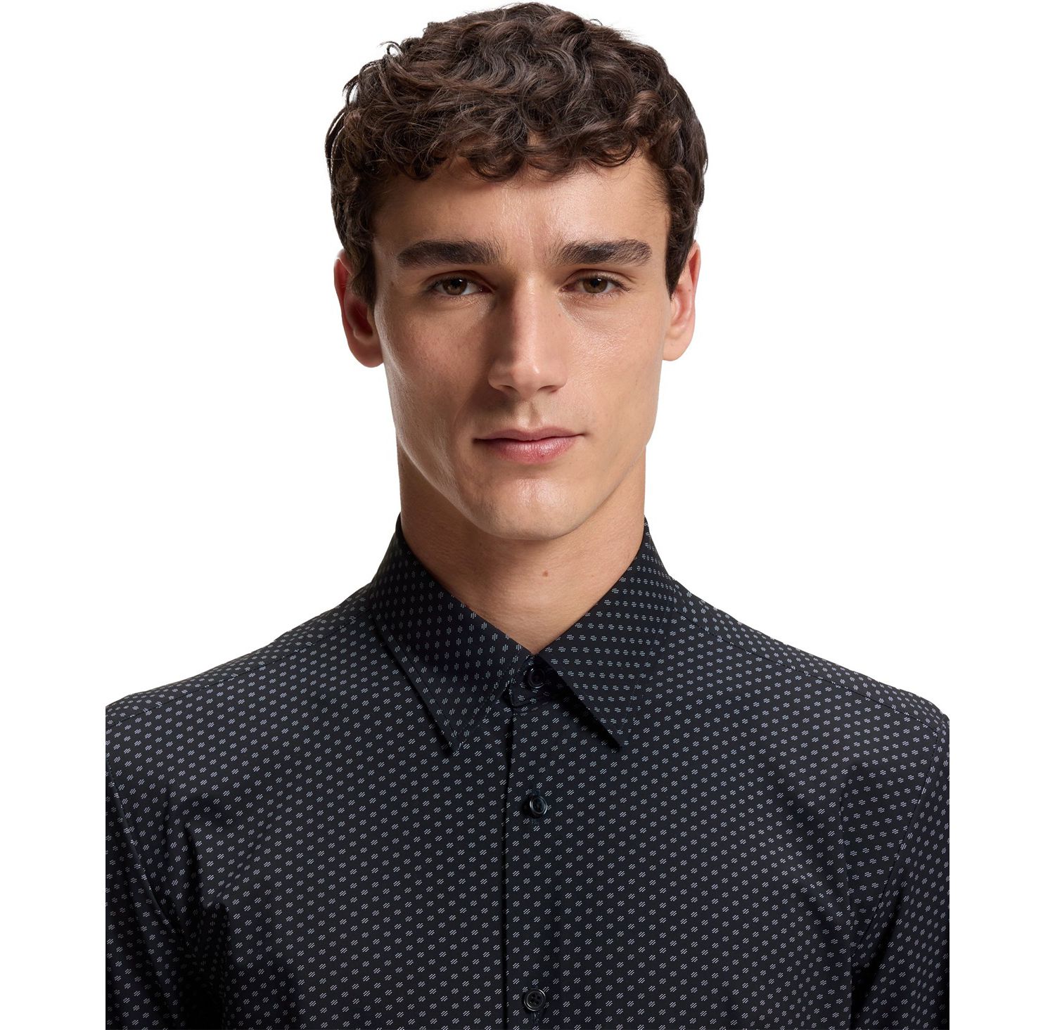 Men's Performance-Stretch Jersey Dress Shirt