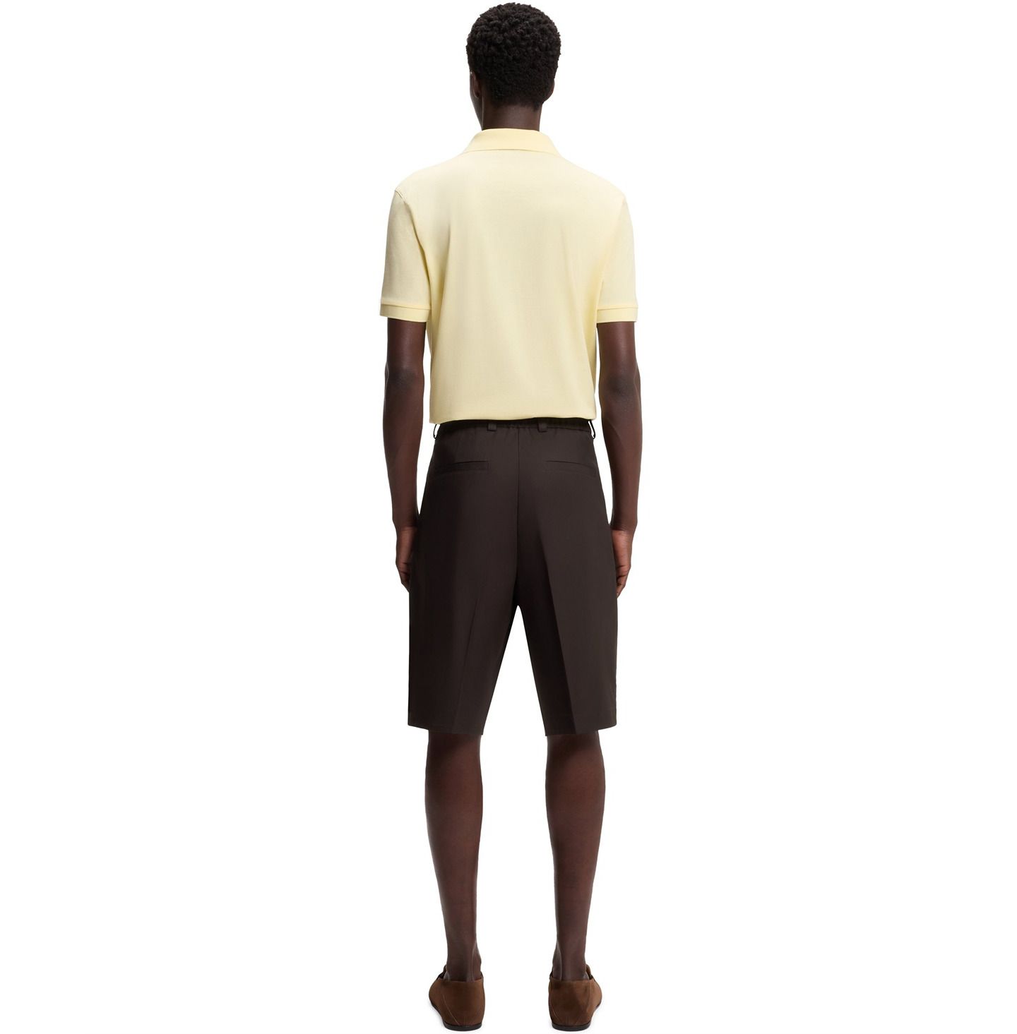 Мужские шорты Hugo Boss Beckham x BOSS Cotton 11" Shorts, цвет: Коричневый — фото 5