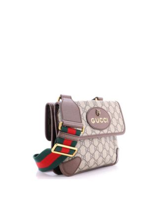 Small Neo Vintage Flap Messenger GG Coated Canvas