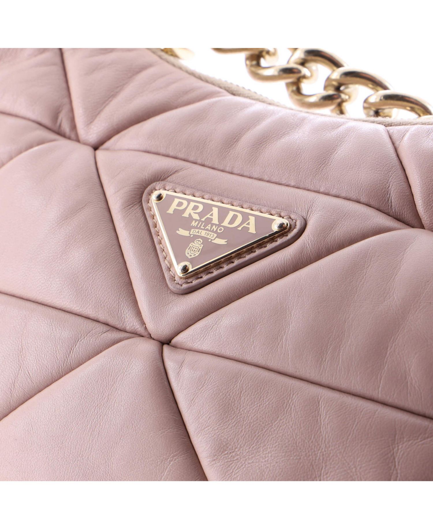 Small System Re-Edition Shoulder Bag Quilted Nappa Leather