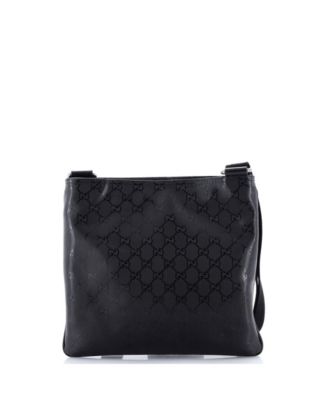 Medium Front Zip Flat Messenger Bag GG Imprime