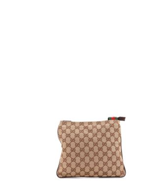 Small Web Strap Zip Messenger Bag GG Canvas