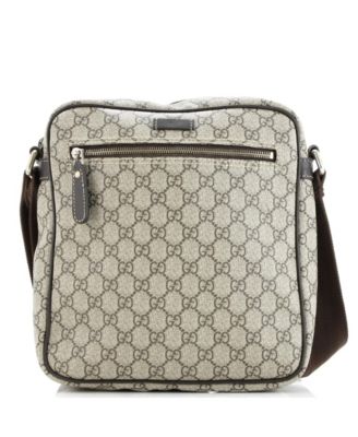 Medium Front Zip Messenger GG Coated Canvas