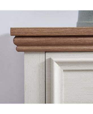 Rustic 3 Drawer Dresser Oak Finish Sturdy Construction for Bedroom Living Room Storage