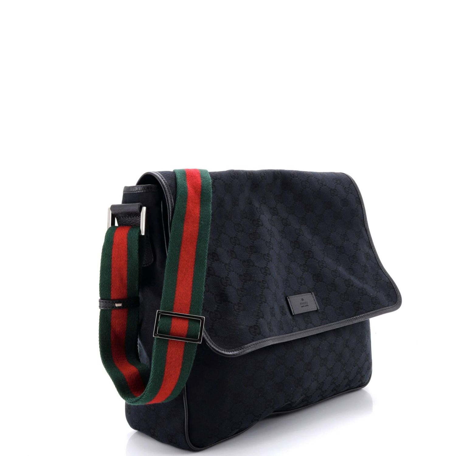 Medium Web Strap Flap Messenger GG Canvas