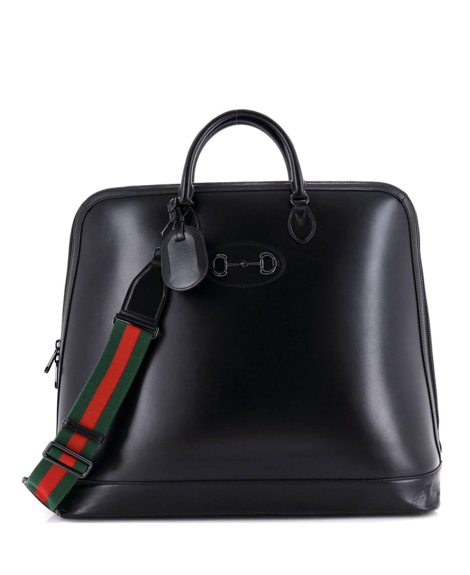Large Horsebit 1955 Web Duffle Bag Leather