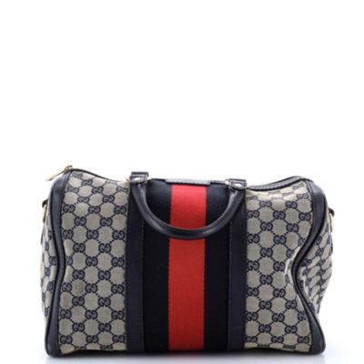 Medium Vintage Web Boston Bag GG Canvas