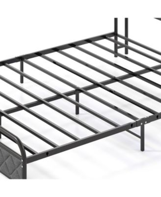 Bed Frame with LED Lights and Charging Station