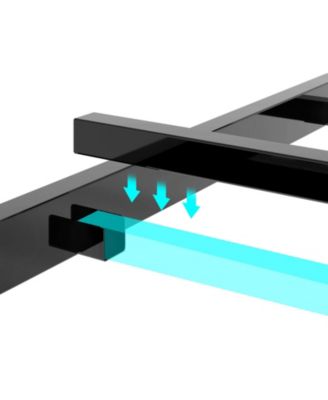 Bed Frame with LED Lights and Charging Station
