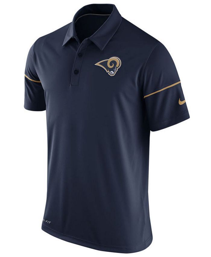 Nike Men's Los Angeles Rams Elite Coaches Polo Shirt - Macy's