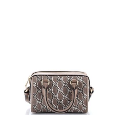 Mini Top Handle Shoulder Bag GG Shadow Coated Canvas