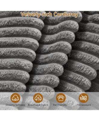 137" Cloud Boneless Sectional Sofa, U-Shaped Modular Couch with Chaise, Corduroy, No Assembly