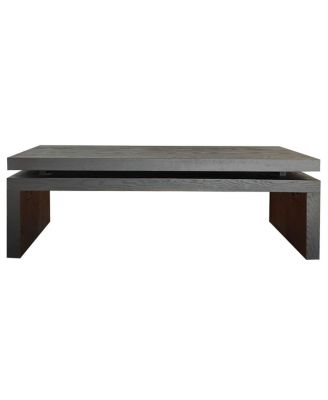 Wood Coffee Table for Living Room Floating Top Rectangular 47.6