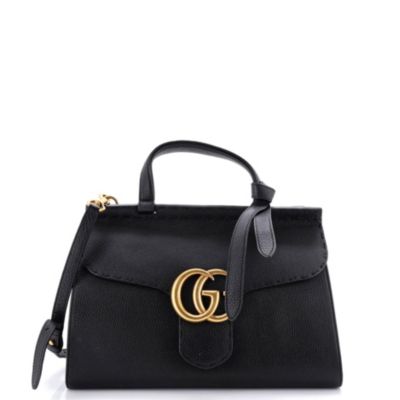 Small GG Marmont Top Handle Bag Leather