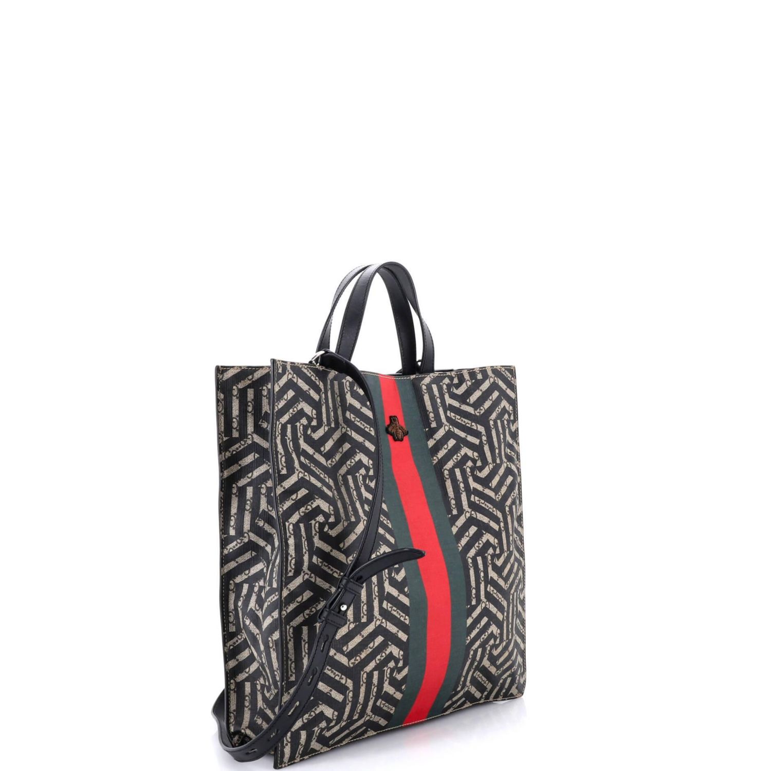 Convertible Soft Open Tote Caleido GG Coated Canvas