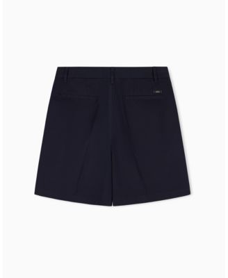 Men's Cotton Pleat Bermuda Shorts