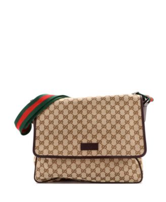 Medium Web Strap Flap Messenger GG Canvas