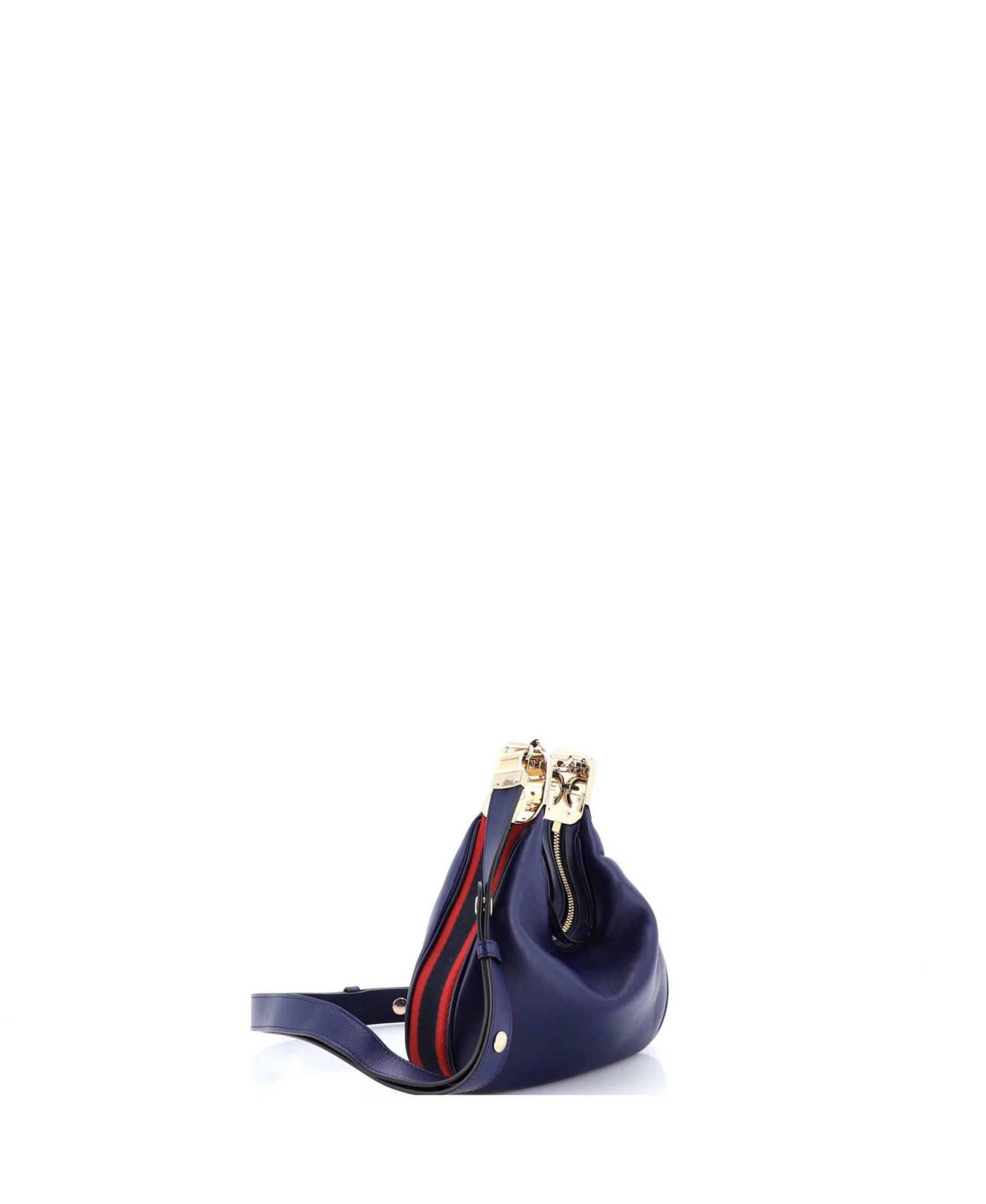 Small Attache Shoulder Bag Leather