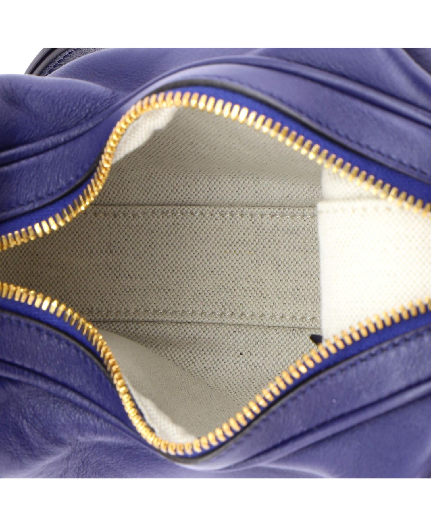 Small Attache Shoulder Bag Leather