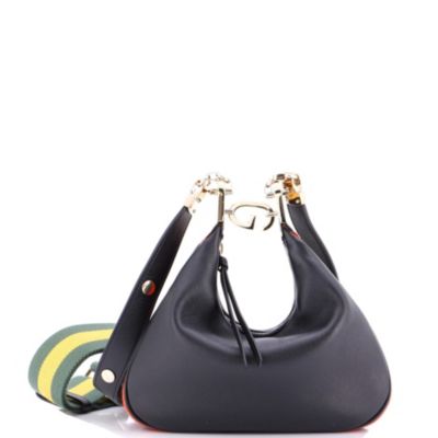 Small Attache Shoulder Bag Leather