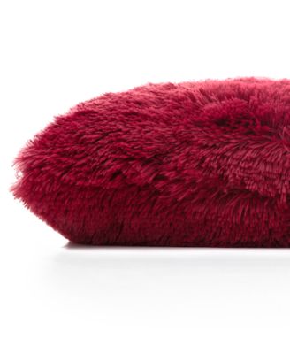 Textured Fluffy Decorative Pillow, 12" x 20"