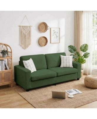 84" Oversized Corduroy Loveseat, Modern Deep Seat 2-Seater Sofa with Wide Arms for Living Room