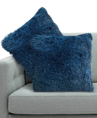 Textured Fluffy Decorative Pillow, 24" x 24"