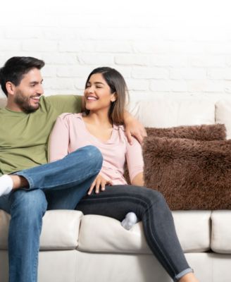 Textured Fluffy Decorative Pillow, 12" x 20"