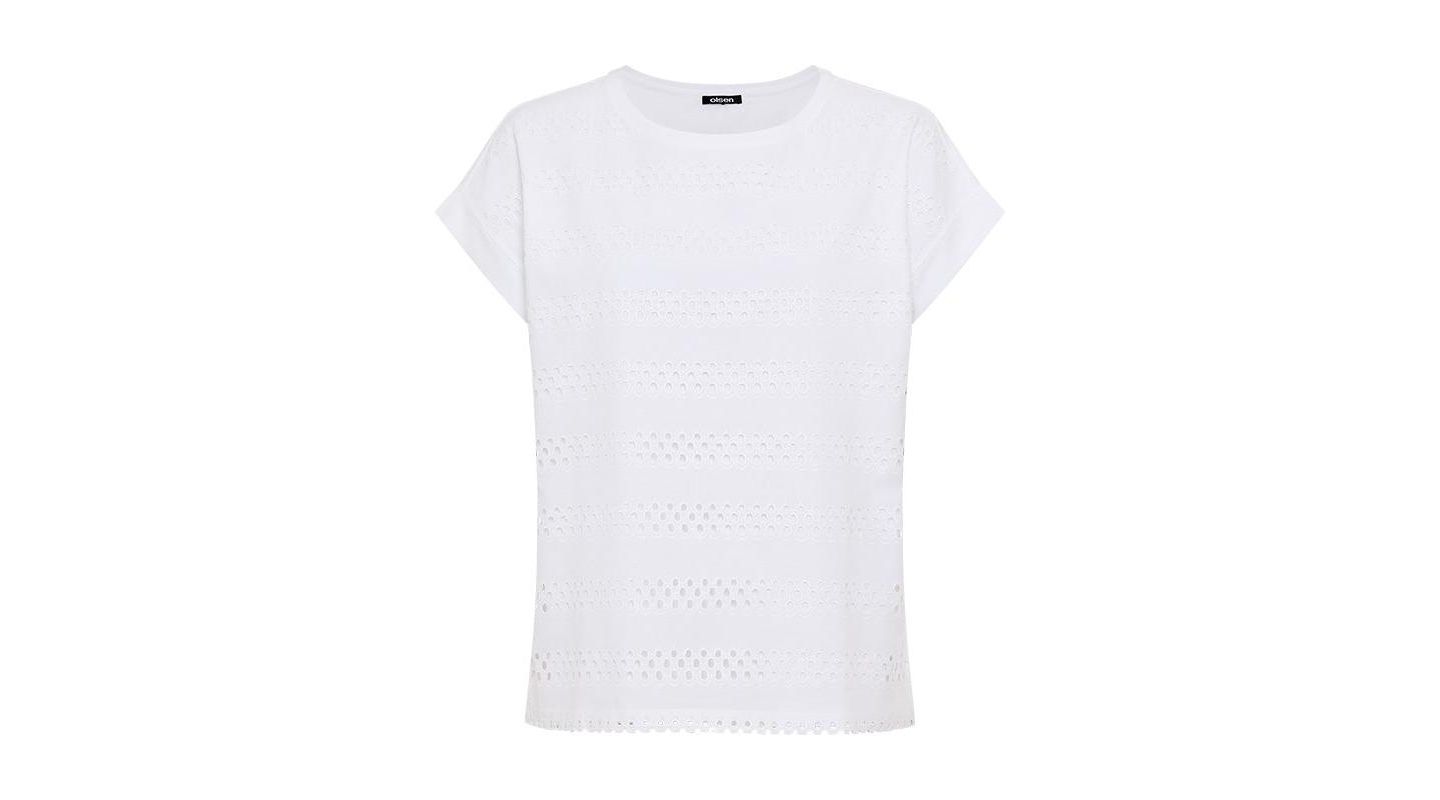 Женская футболка Olsen Eyelet, цвет: Белый — фото 3