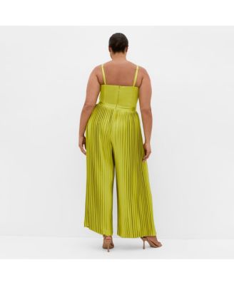 Women's Plus Size Palazzo Pleat Jumpsuit