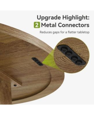  31.50" Round Dining Table for 2 People, Farmhouse Dining Room Table for Living Room, Circle Kitchen Table