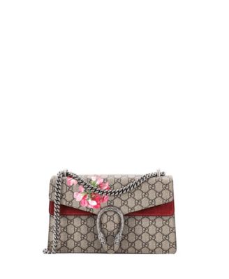 Small Dionysus Bag Blooms Print GG Coated Canvas