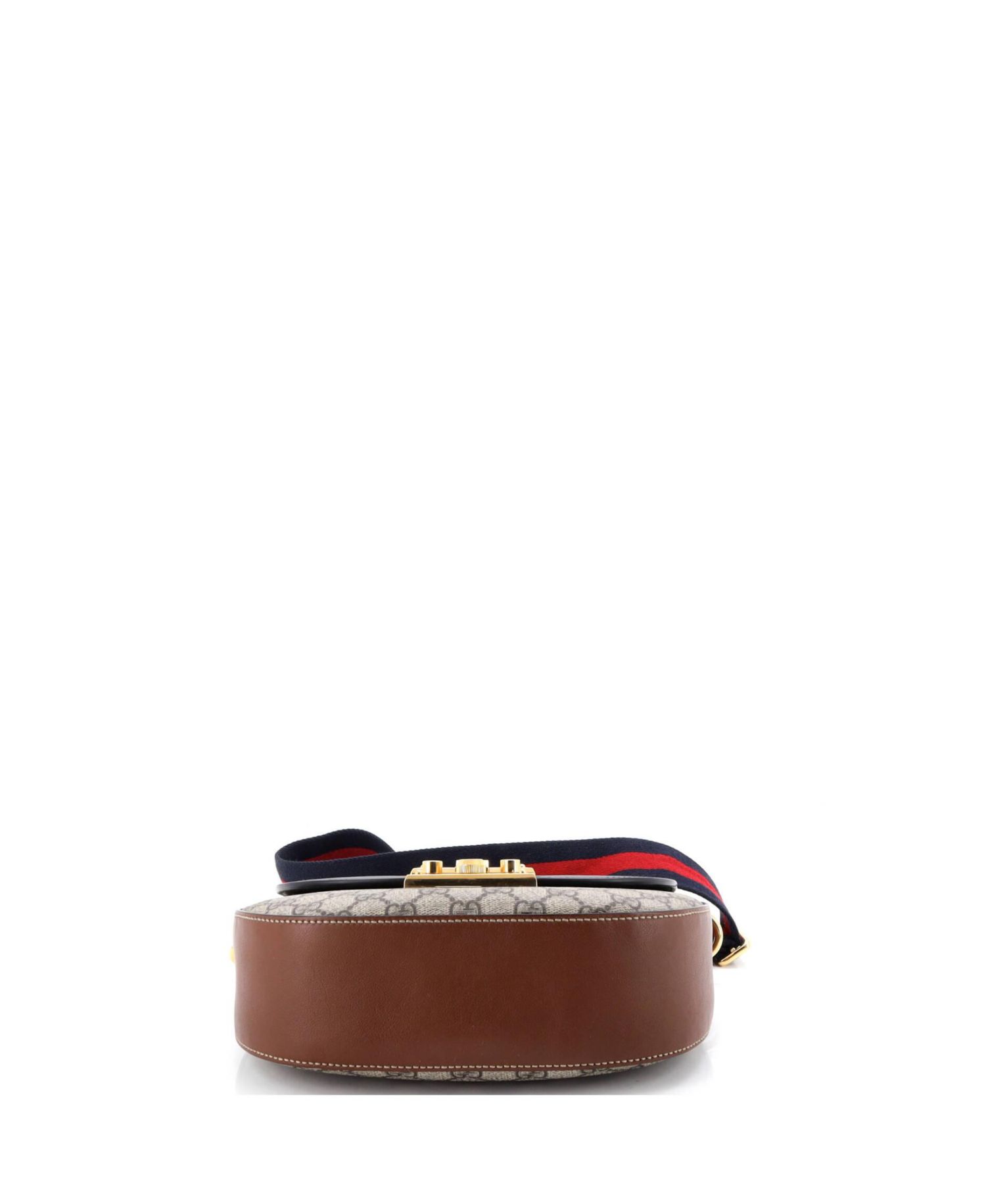 Medium Padlock Saddle Shoulder Bag GG Coated Canvas and Leather