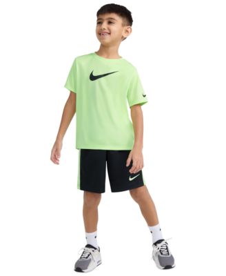 Boys' 4-7 Dri-FIT Swoosh T-Shirt and Shorts, 2-Piece Set