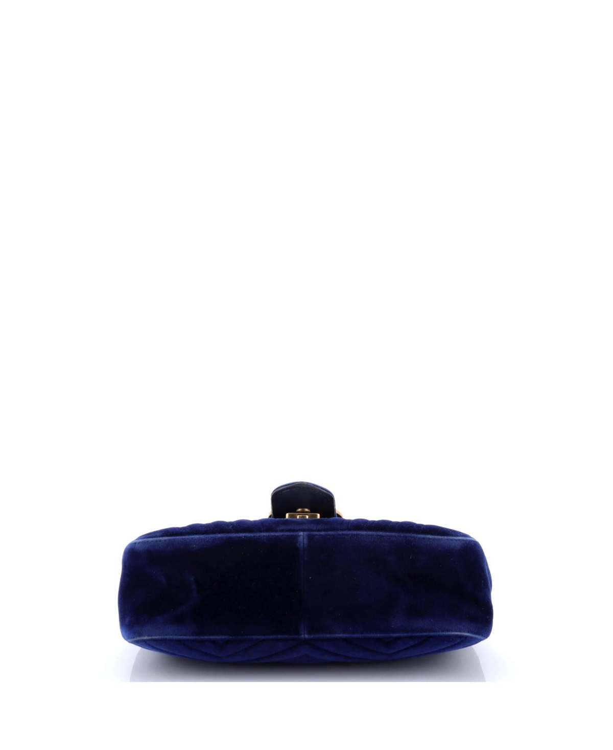 Pre-Owned Gucci Medium Gg Marmont Flap Bag Matelasse Velvet