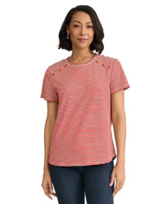 Women's Short-Sleeve Crewneck Pull-On T-Shirt