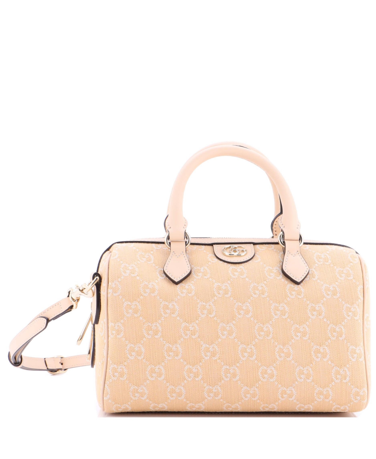 Pre-Owned Gucci Small Ophidia Convertible Boston Bag Gg Denim