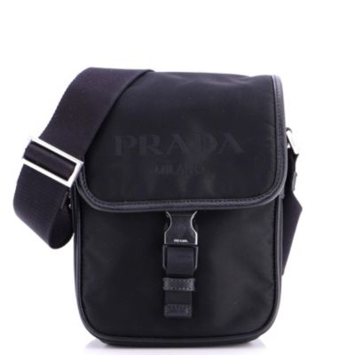 Logo Buckle Messenger Bag Nylon