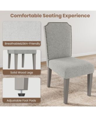 70.8 Inch Oval Dining Table with Upholstered Dining Chairs, Kitchen Table with Sturdy Wooden Base, High Back Dining Chair with Wood Legs