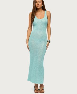 Women's Abby Sequin Sheer Knit Maxi Dress