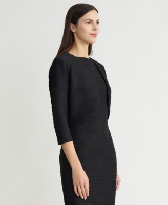 Women's Wave Knit 3/4-Sleeve Shrug, Regular & Petite